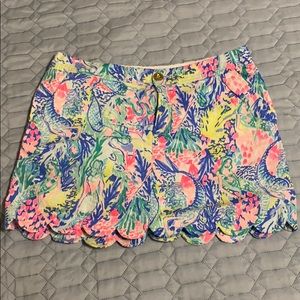 Lilly Pulitzer skort mermaid print